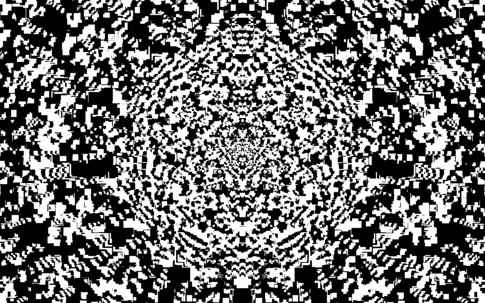a black and white digital square pattern